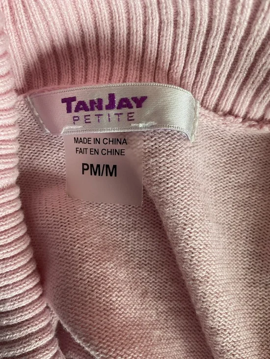 TanJay Pink Rhinestone Knit Fooler Sweater - Picture 6 of 8